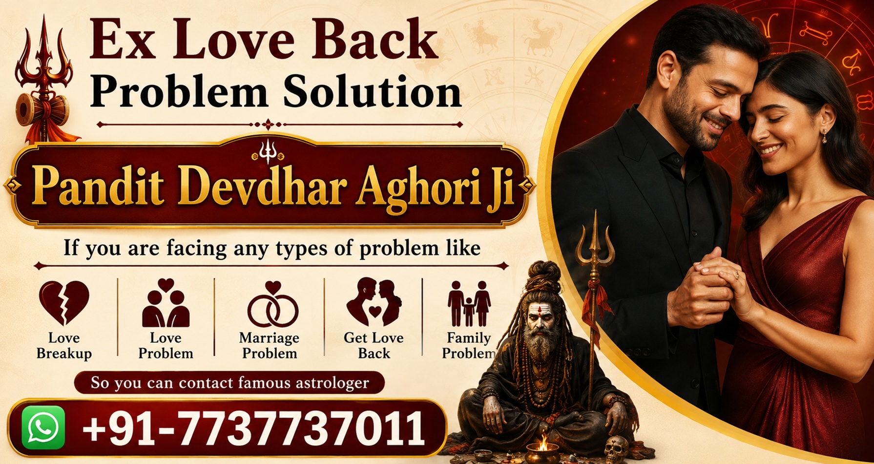 Pandit Devdhar Aghori Ji +91-7737737011